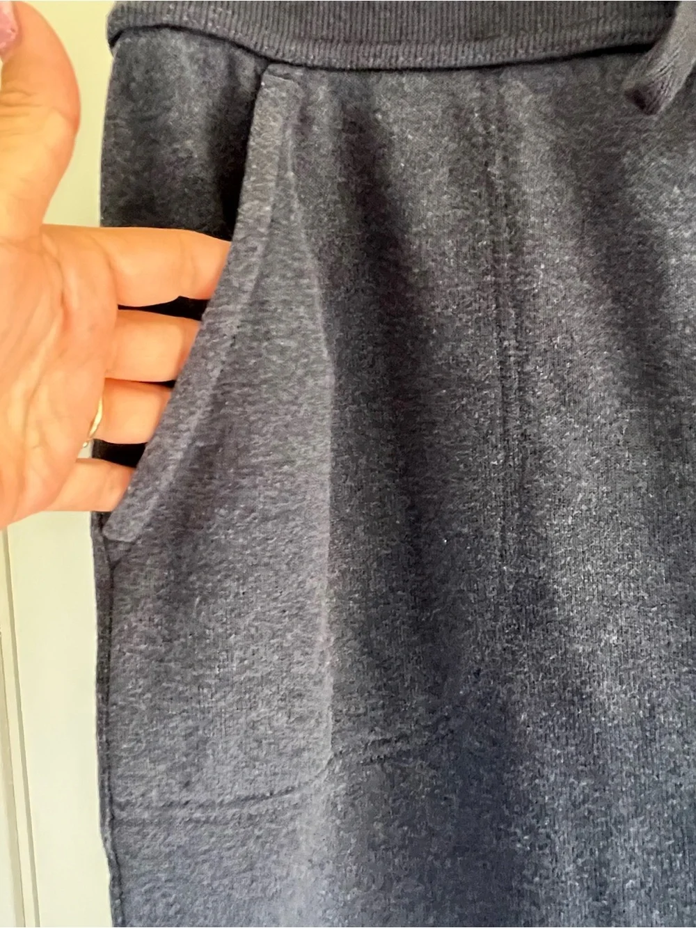 ✨prAna Cozy Up Navy Midi Drawstring Everyday Pencil Skirt  Back Slit SZ L✨
